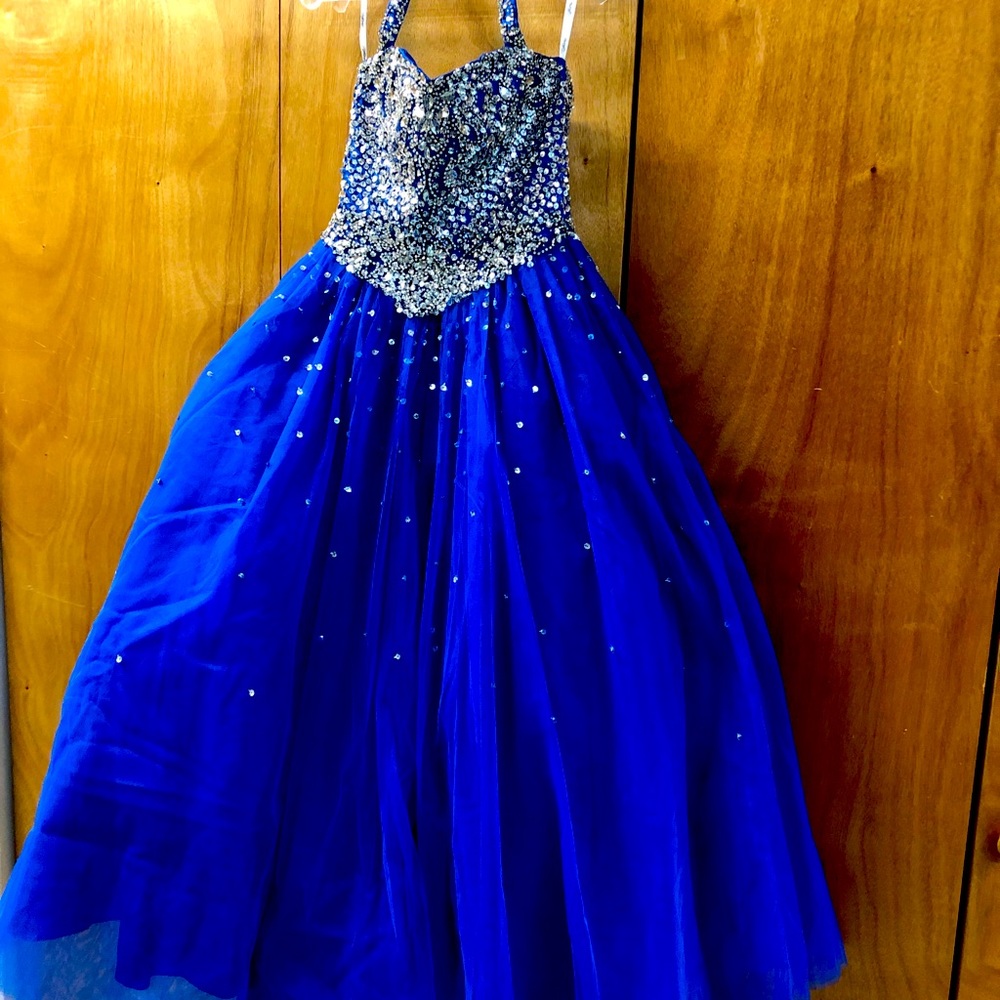 Size 10 pageant dress royal blue